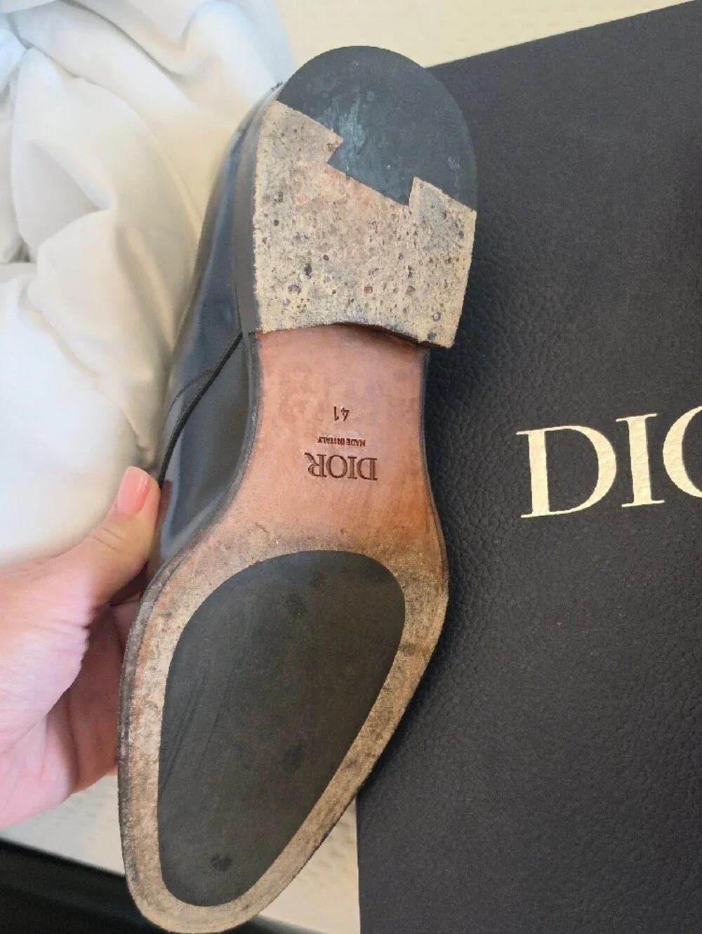 Dior Black Leather Monogram Derby Shoes
